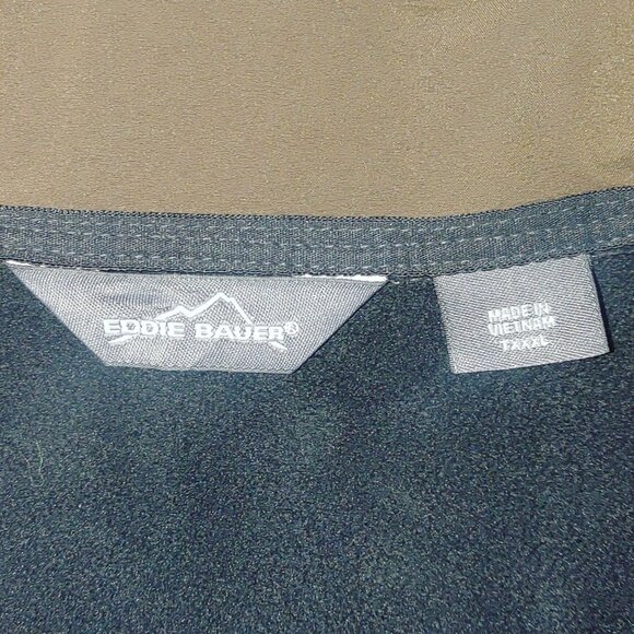 Eddie Bauer DWR Jacket Coat Full Zip 3X Brown Black Soft Shell Pockets Outerwear - Picture 4 of 16